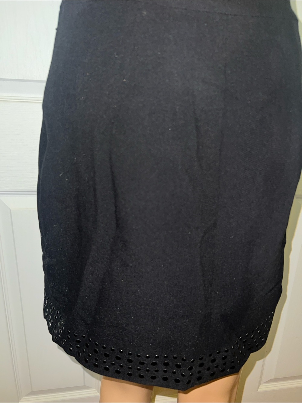 Ariat Black Mini Skirt with Studded Center Panel and Western faux Pockets Sz2 - Picture 6 of 10